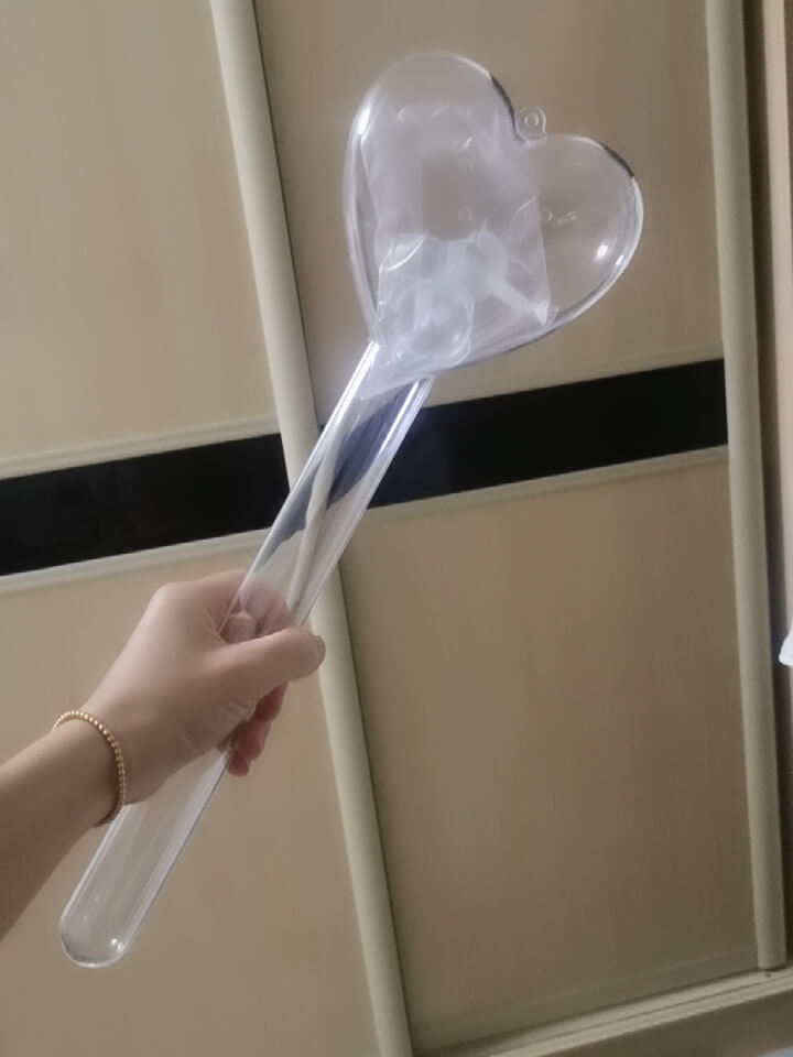 Happy Heart Acrylic Heart Shaped Baton Flower Box