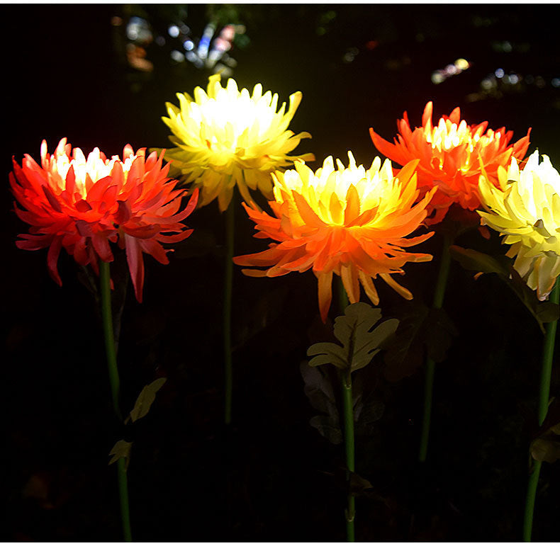 Solar Chrysanthemum Light for Outdoor Garden