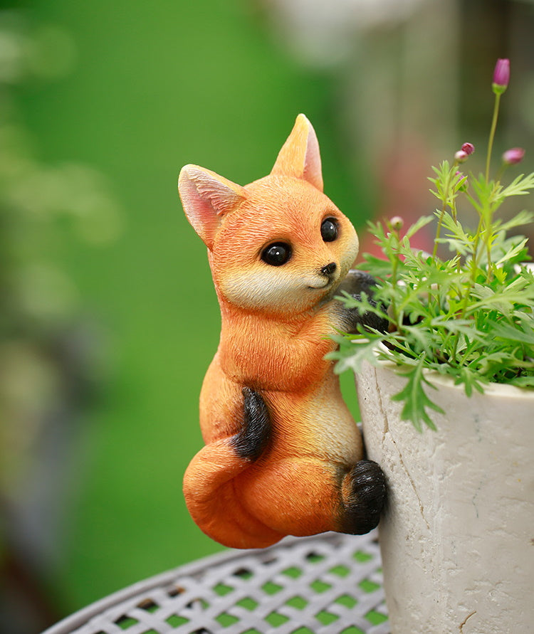 Cute Animal Statues Garden Decor For Potted Plant Houseplant Container Plant