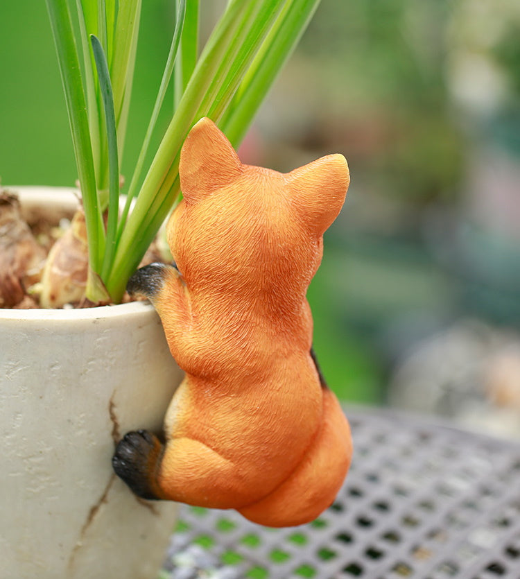 Cute Animal Statues Garden Decor For Potted Plant Houseplant Container Plant