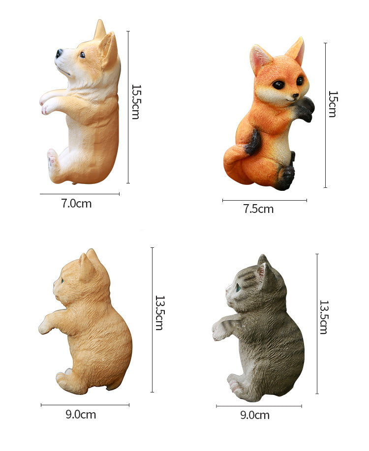 Cute Animal Statues Garden Decor For Potted Plant Houseplant Container Plant