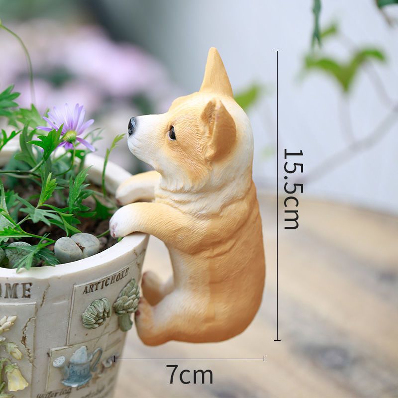 Cute Animal Statues Garden Decor For Potted Plant Houseplant Container Plant