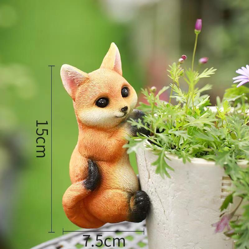 Cute Animal Statues Garden Decor For Potted Plant Houseplant Container Plant