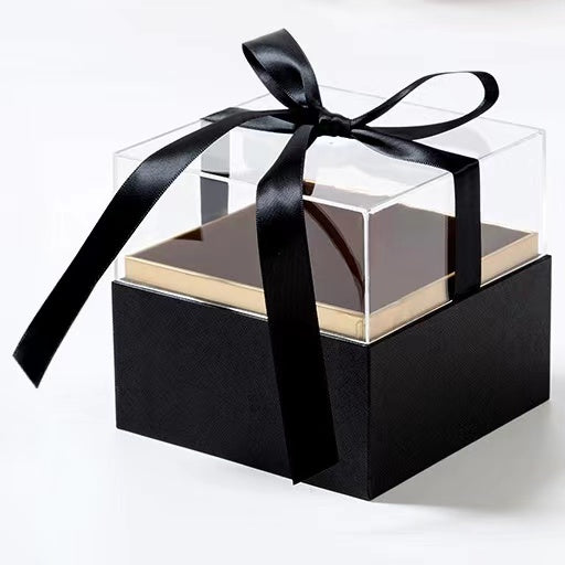 Square Acrylic Transparent Flower Gift Box For Flower Arrangement