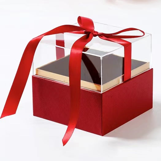 Square Acrylic Transparent Flower Gift Box For Flower Arrangement