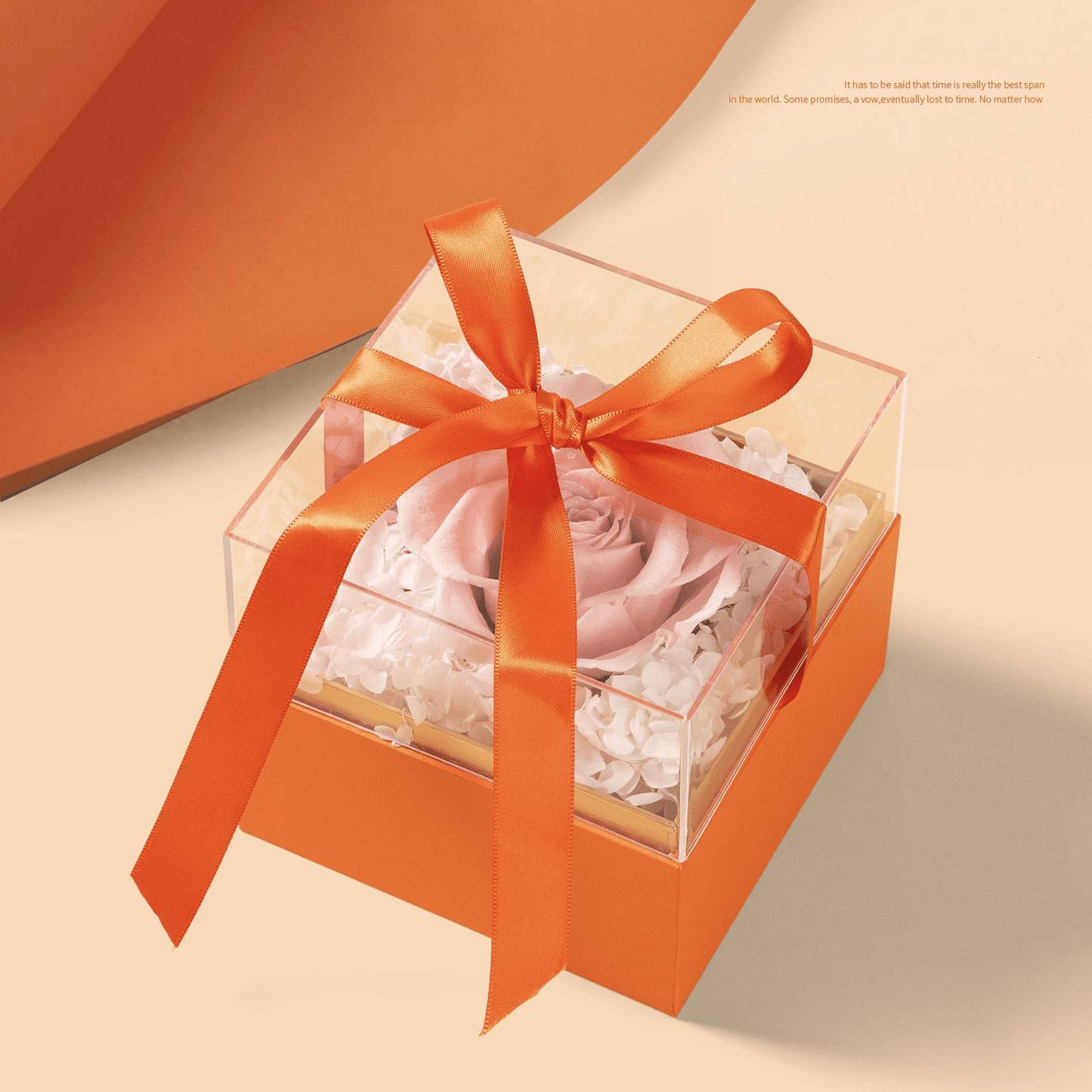 Square Acrylic Transparent Flower Gift Box For Flower Arrangement