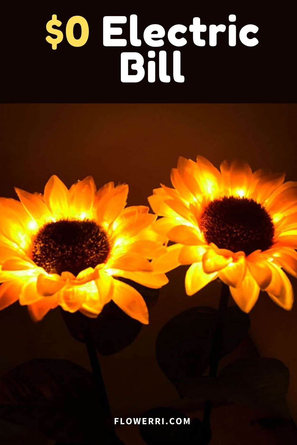 Solar Sunflower LED Light For Your Garden Decoration - Pack of 2