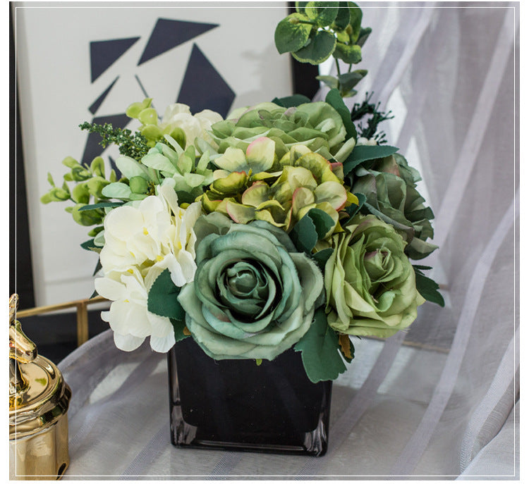 Rose Dream Series - Artificial Silk Flowers Bouquet Arrangement For Living Room And Indoor Decoration