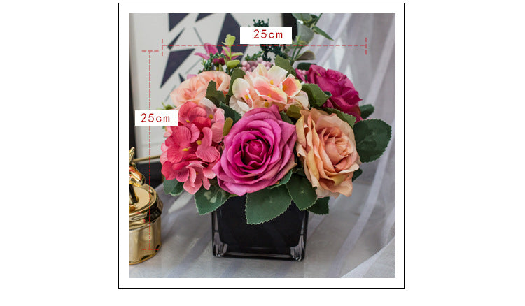 Rose Dream Series - Artificial Silk Flowers Bouquet Arrangement For Living Room And Indoor Decoration