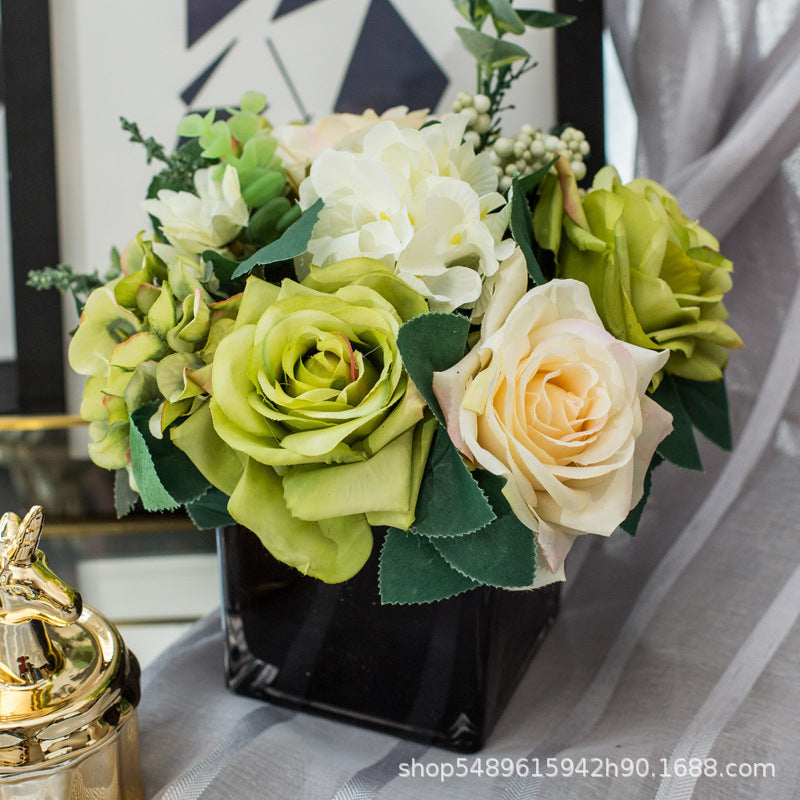 Rose Dream Series - Artificial Silk Flowers Bouquet Arrangement For Living Room And Indoor Decoration