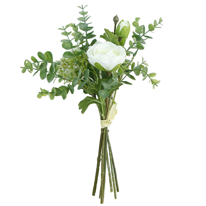 Rome Star Series - Artificial Silk Gypsophila Rose Bouquet Arrangement For Living Room Indoor Decoration And Wedding