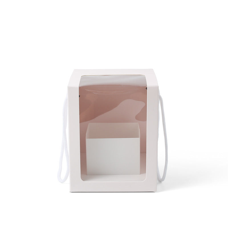 Square Shaped Handheld Flower Gift Box
