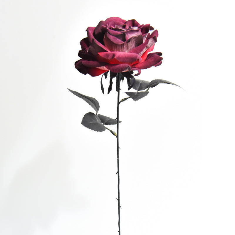 Gothic Artificial Rose - Black White Red Rose for Photography Gift and Home Decoration