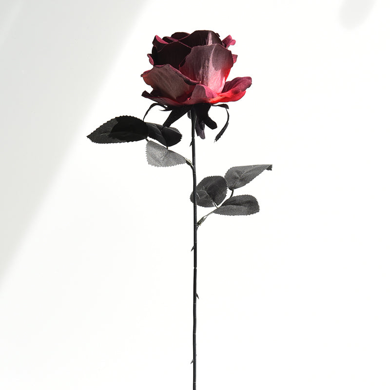 Gothic Artificial Rose - Black White Red Rose for Photography Gift and Home Decoration