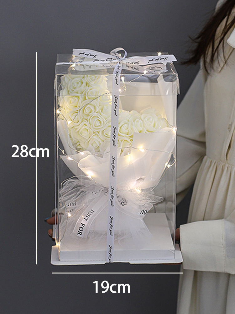 Moon Shaped Flower Bouquet - Artificial Soap Flower