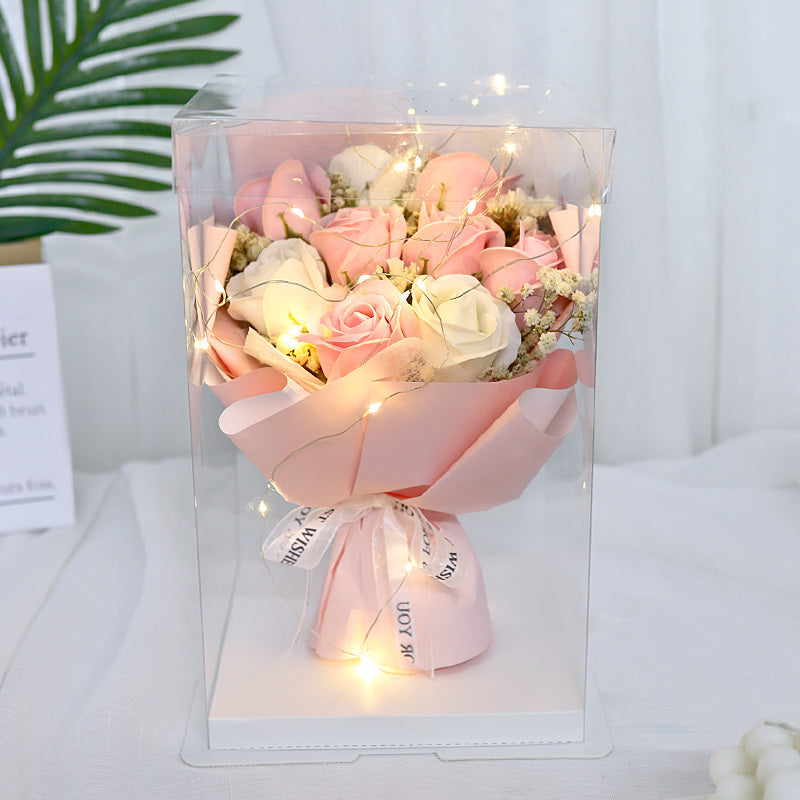 Flower Bouquet In a Box - Artificial Soap Flower for Birthday and Special One