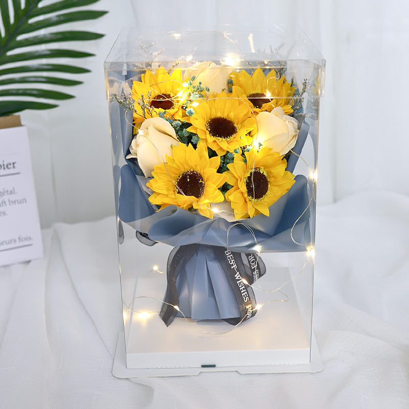 Flower Bouquet In a Box - Artificial Soap Flower for Birthday and Special One