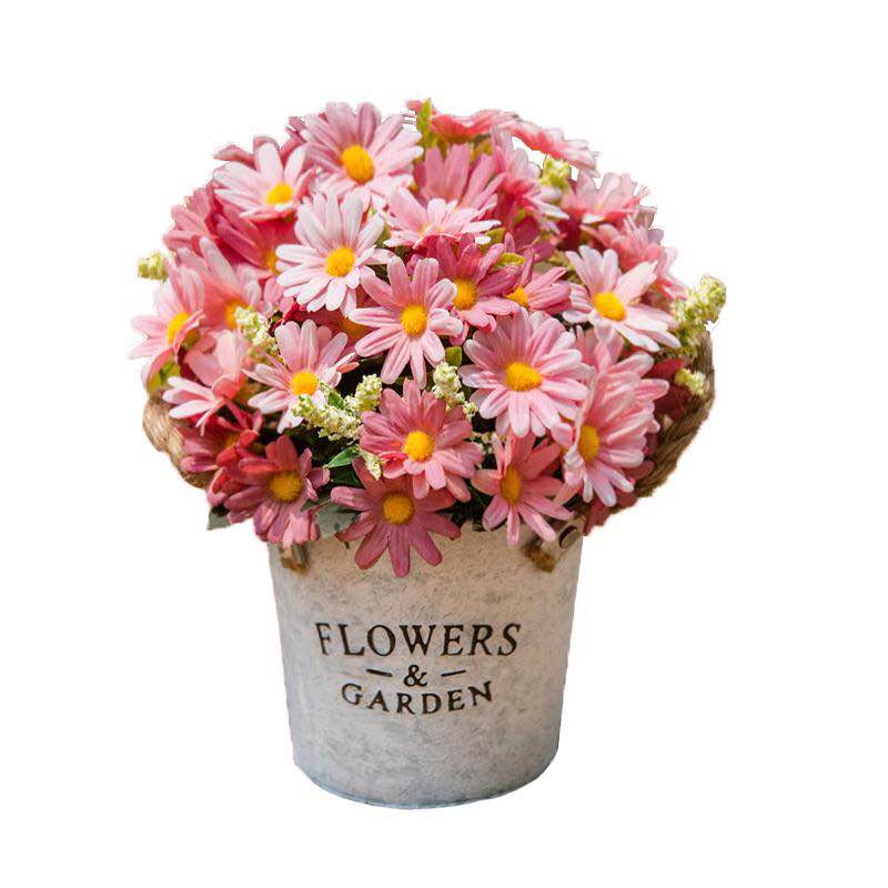 Country Grace Series - Artificial Silk Rose Bouquet Arrangement For Living Room And Indoor Decoration
