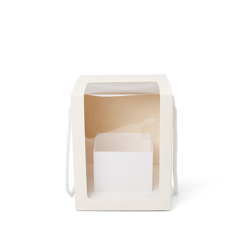 Square Shaped Handheld Flower Gift Box