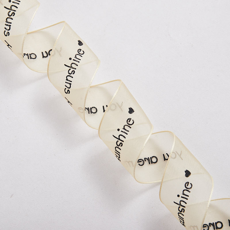 You Are My Sunshine Sheer Organza Ribbon
