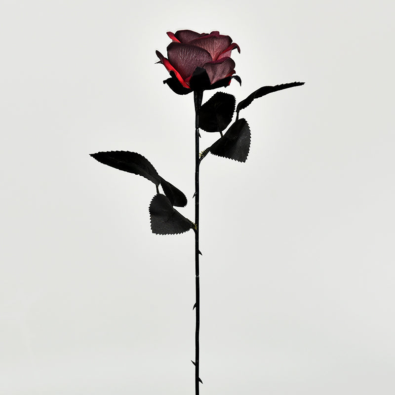 Gothic Artificial Rose - Black White Red Rose for Photography Gift and Home Decoration