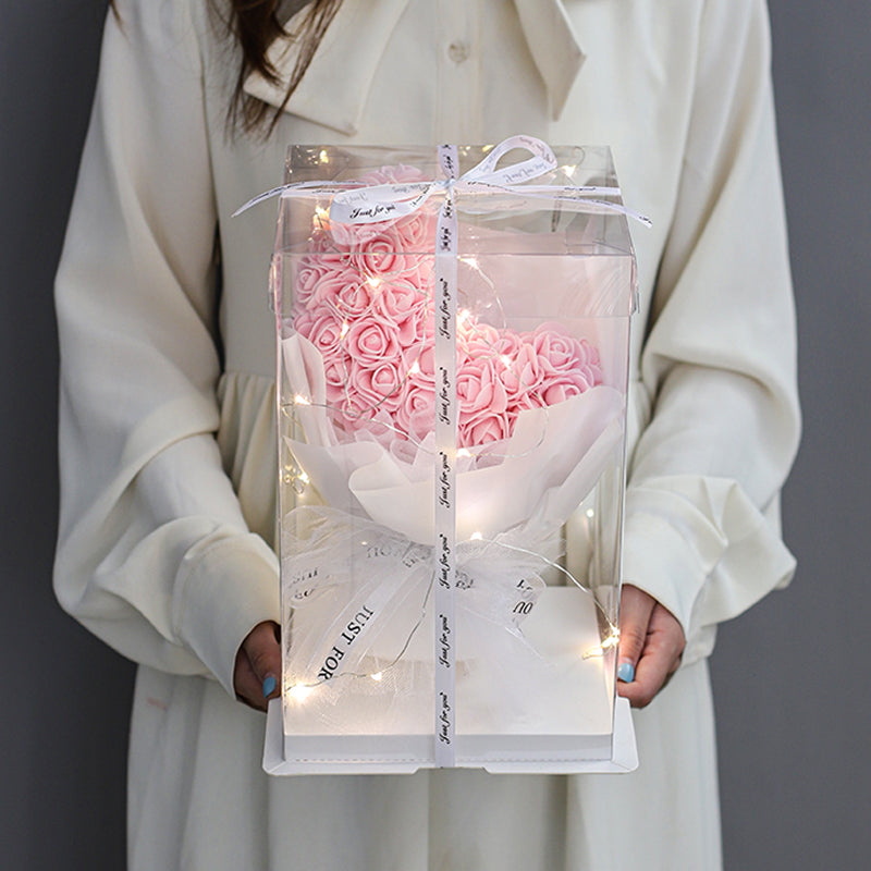 Moon Shaped Flower Bouquet - Artificial Soap Flower