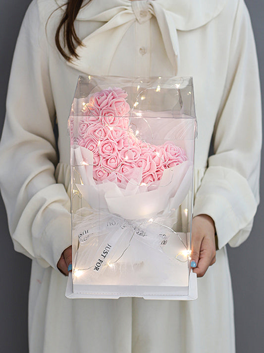 Moon Shaped Flower Bouquet - Artificial Soap Flower