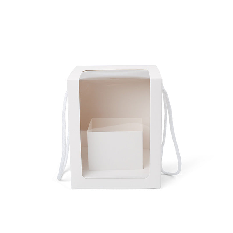 Square Shaped Handheld Flower Gift Box