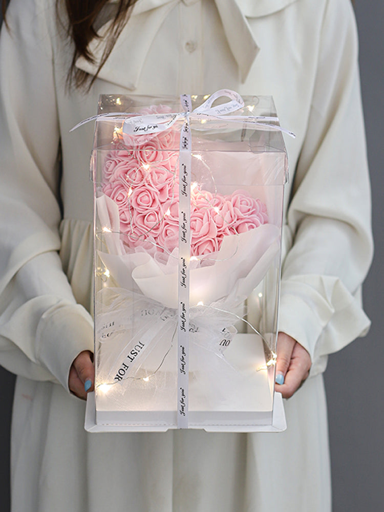 Moon Shaped Flower Bouquet - Artificial Soap Flower