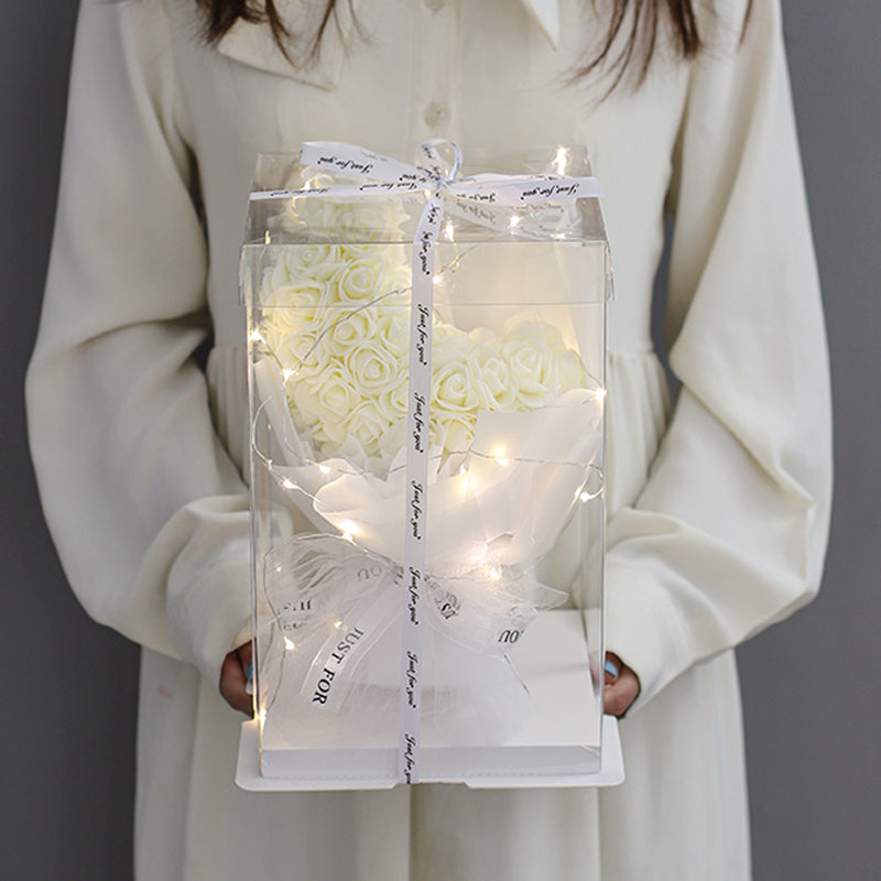 Moon Shaped Flower Bouquet - Artificial Soap Flower