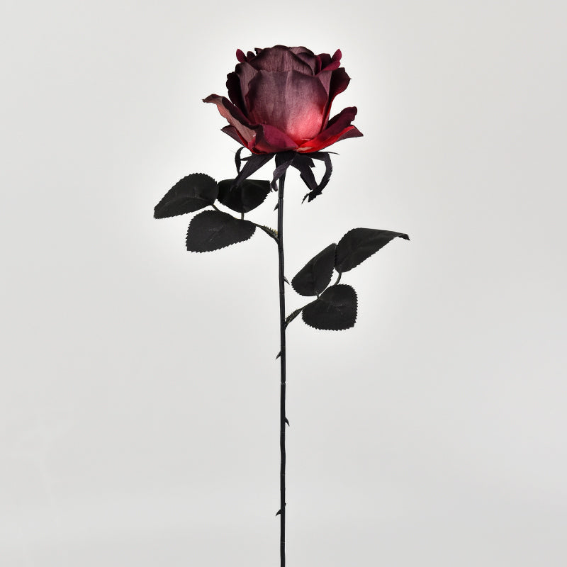 Gothic Artificial Rose - Black White Red Rose for Photography Gift and Home Decoration