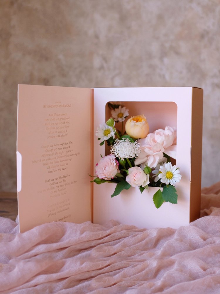Book Shaped Flower Box Gift Box –