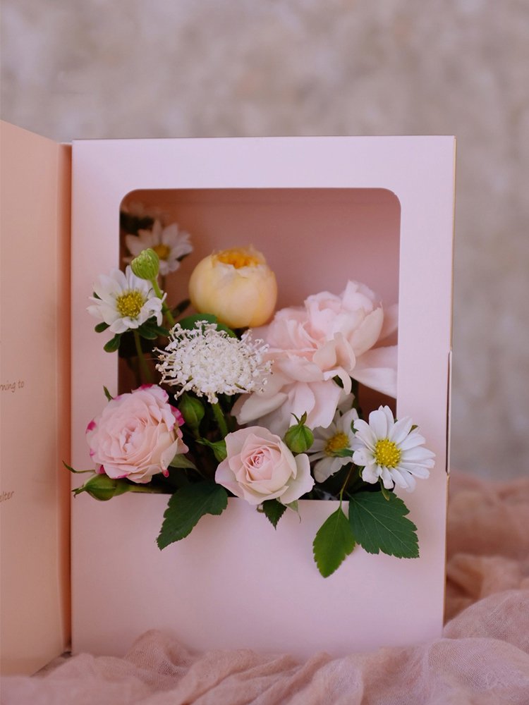 Book Shaped Flower Box Gift Box