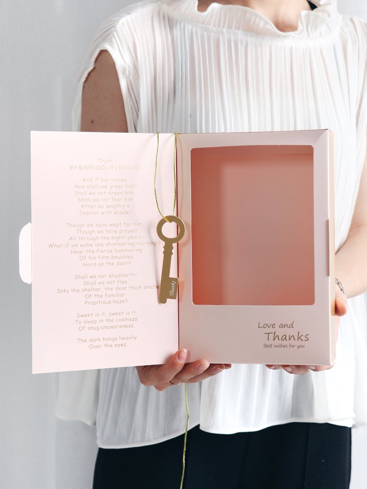Book Shaped Flower Box Gift Box