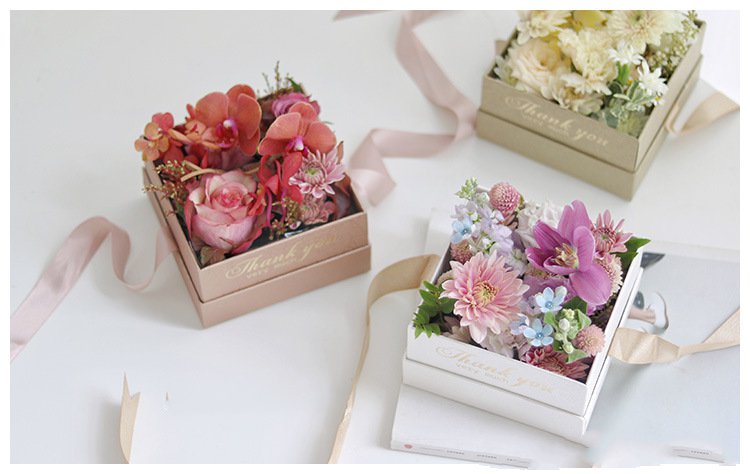 Square Acrylic Transparent Gift Box For DIY Preserved Flower
