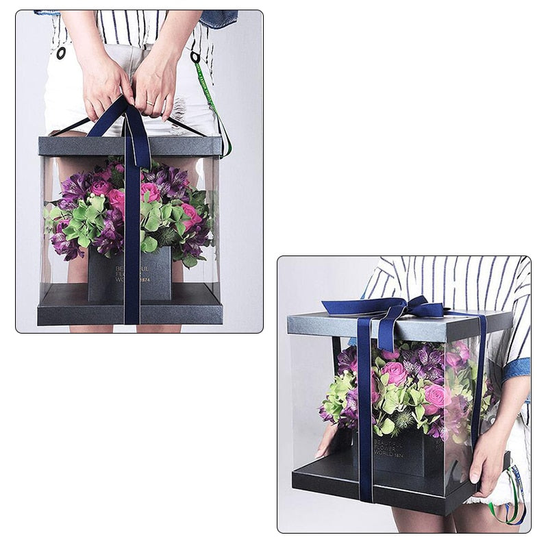 Square PVC Transparent Box For Flower And Gift