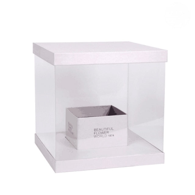 Square PVC Transparent Box For Flower And Gift
