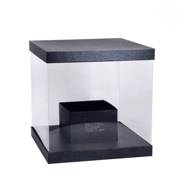 Square PVC Transparent Box For Flower And Gift