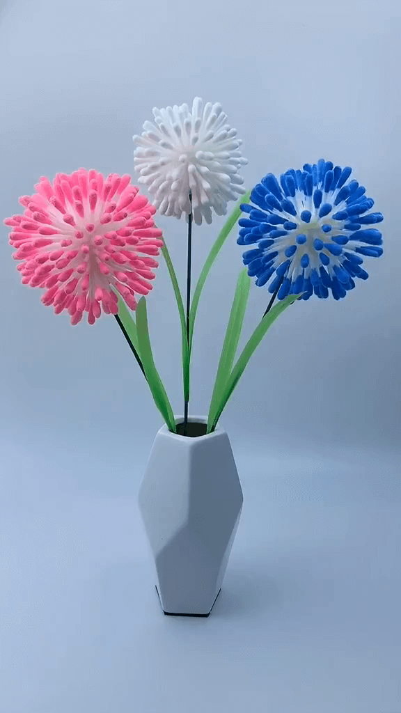 DIY Flower By Using Cotton Swab