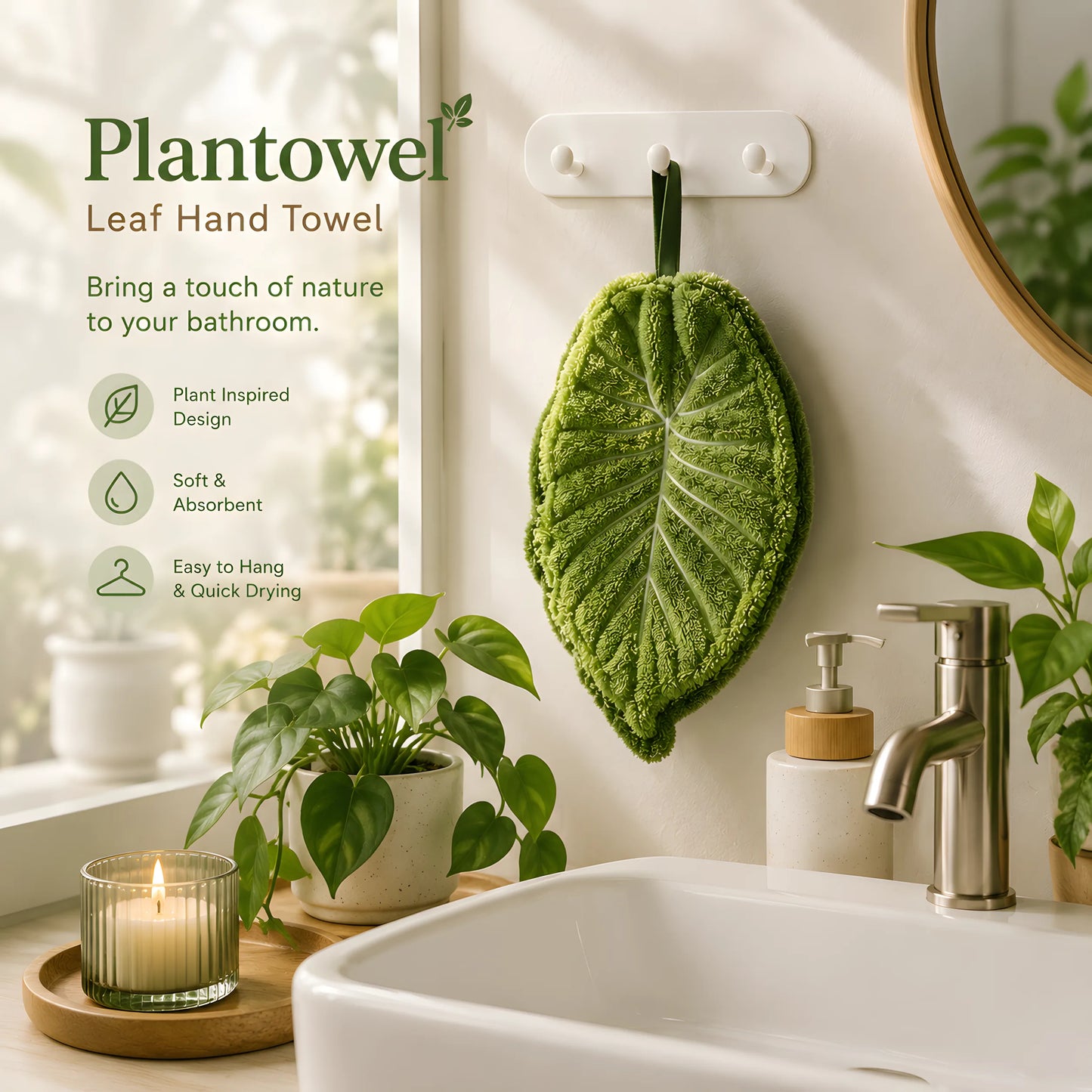 Plantowel - Plant-Inspired Hanging Hand Towel
