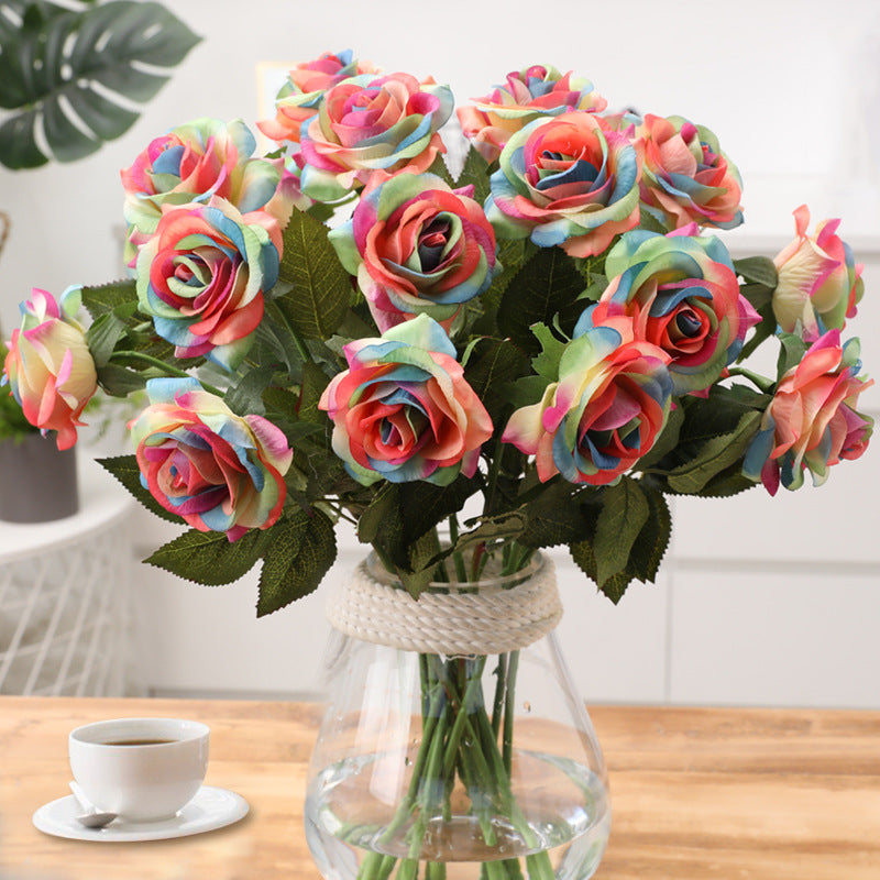 Artificial Rose For Living Room Indoor Decoration And Wedding