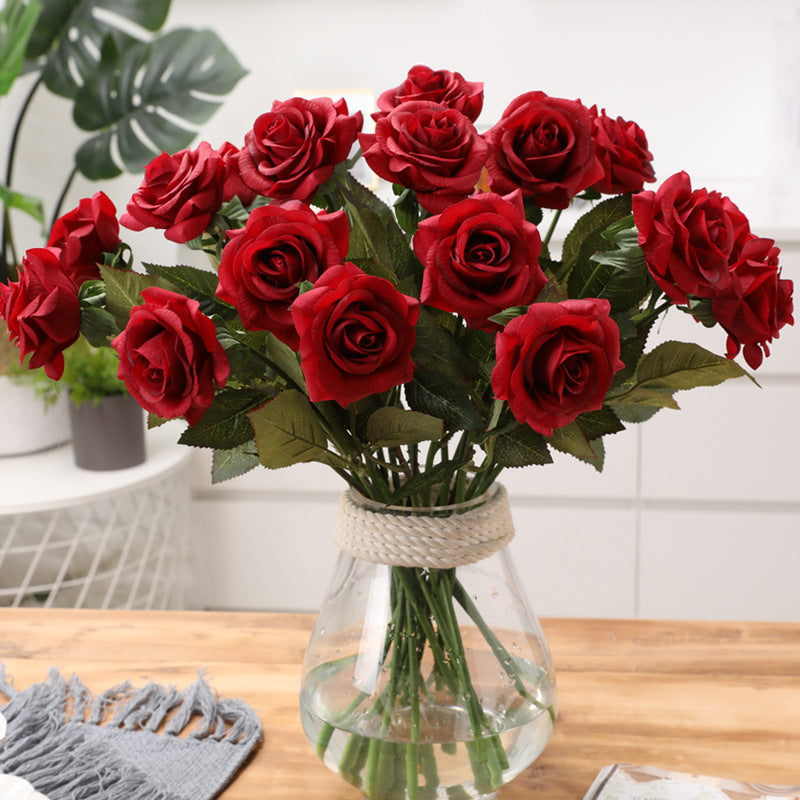 Artificial Rose For Living Room Indoor Decoration And Wedding