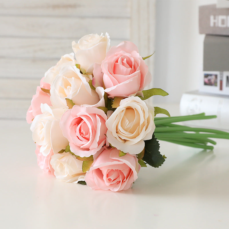 Artificial Rose Bouquet For Living Room Indoor Decoration And Wedding