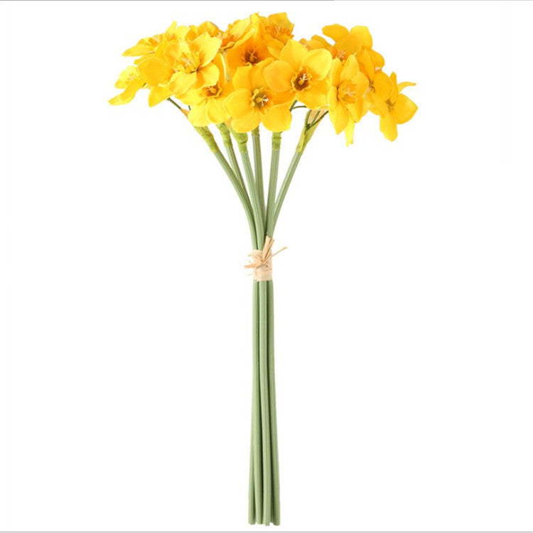 Artificial Daffodil For Living Room Indoor Decoration And Wedding