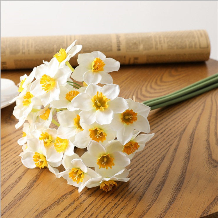 Artificial Daffodil For Living Room Indoor Decoration And Wedding