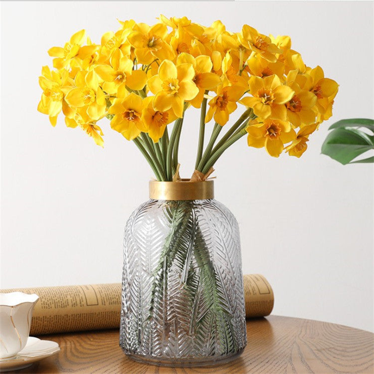 Artificial Daffodil For Living Room Indoor Decoration And Wedding