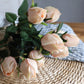 Artificial 9 Heads Retro Rose For Living Room Indoor Decoration And Wedding