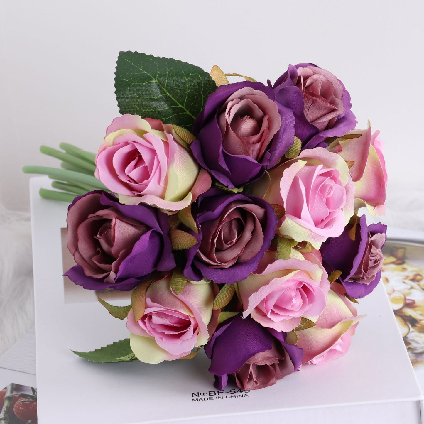 Artificial Rose Bouquet For Living Room Indoor Decoration And Wedding