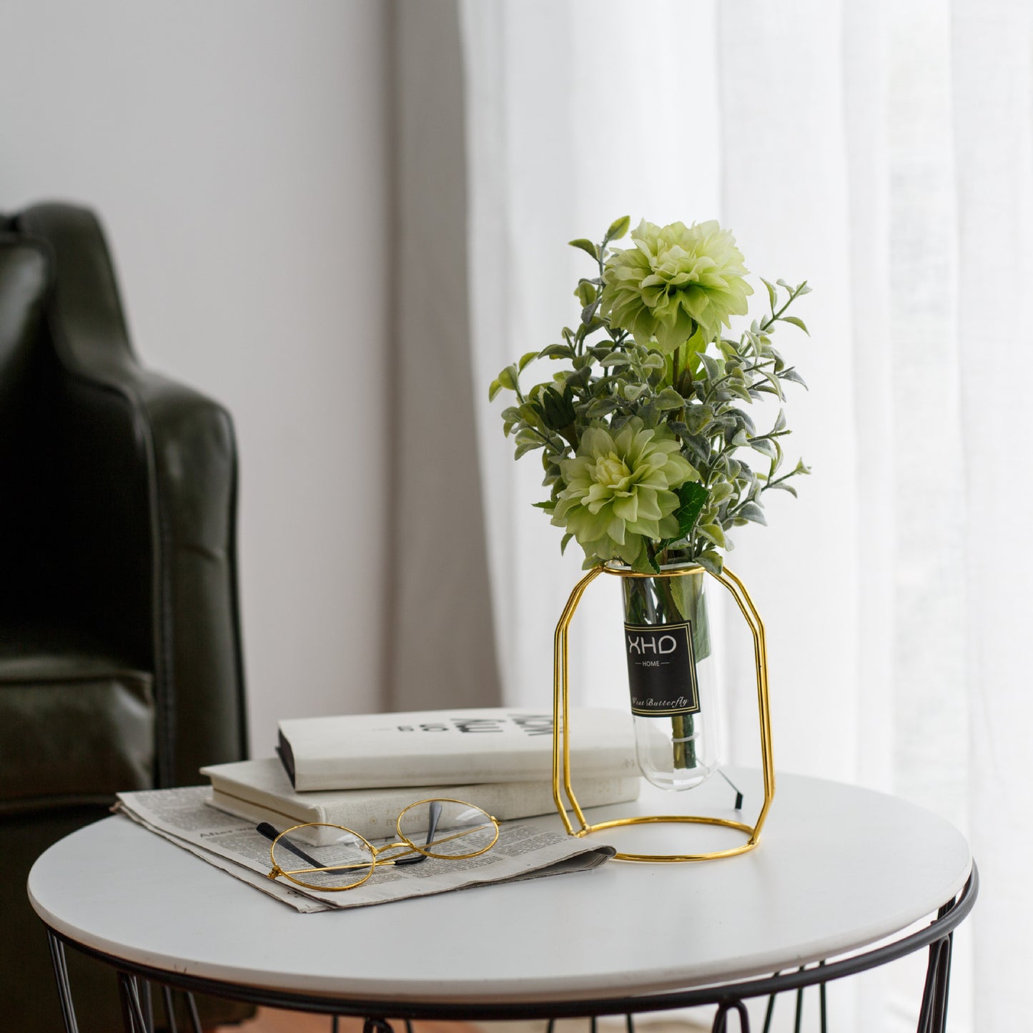 Morden Charm Series - Artificial Silk Rose Bouquet Arrangement For Living Room And Indoor Decoratio