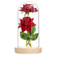 Forever Flower with Two Red Rose and Led Light